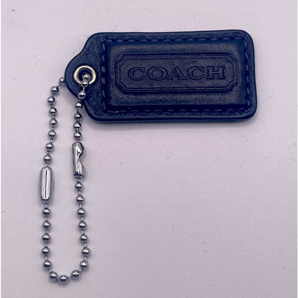COACH Name Tag, Purse, Key Fob - Black